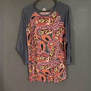 LulaRoe Long Sleeve Shirt Size 2XL